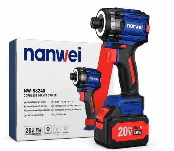 Atornillador de Impacto Inalámbrico Nanwei NW-S8240 20V